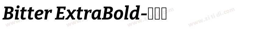 Bitter ExtraBold字体转换